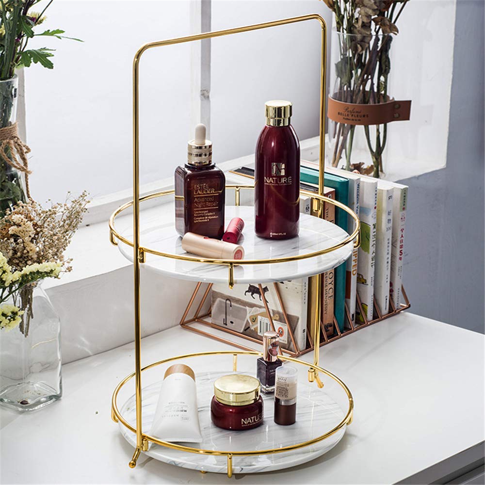 2 Layers Cosmetic Counter-top Storage Basket Organizer