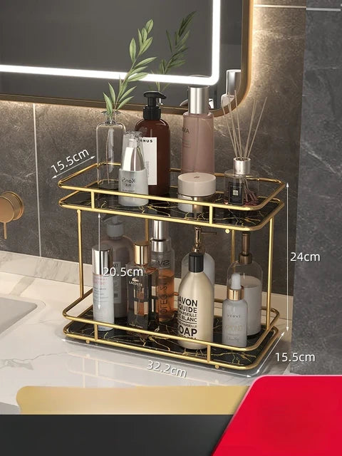 2 Layers Acrylic Design Counter-top Organizer