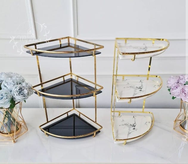 3 Layers Shelf Corner Counter-Top Organizer.