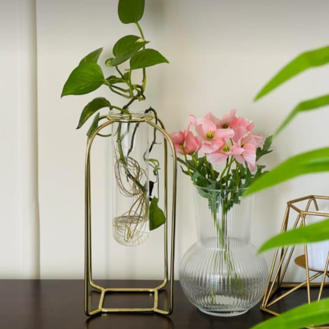 Crystal Flower Holder Stand
